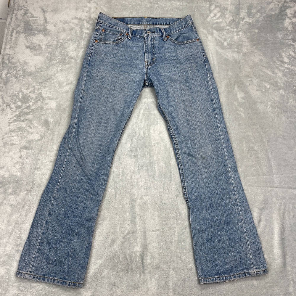 Levi's Jeans Mens 31x30 Light Wash Blue Denim Medium Wash 527 Slim Bootcut Leg